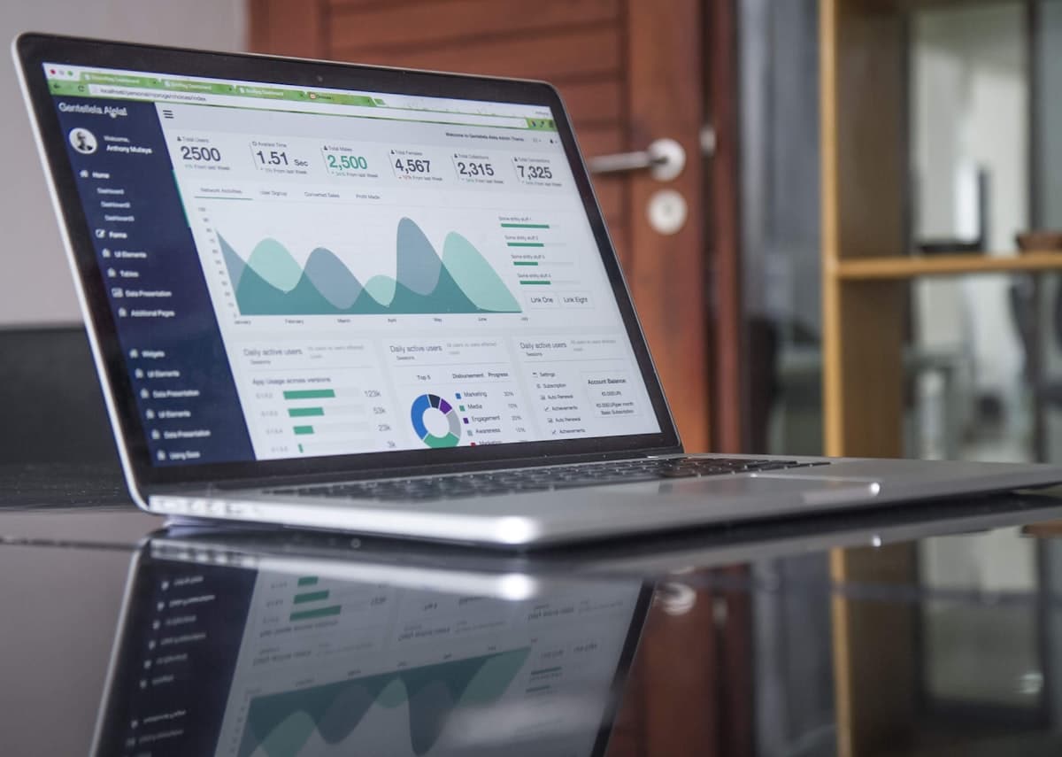 Operations dashboard open on a laptop
